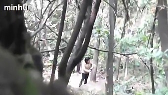 Daddy Gets Rough With Asian Whore In Wood