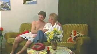 Older Woman Enjoys Anal Play In Stockings