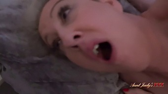 Mature Mrs. Maggie Caught Pleasuring Herself By Her Stepson'S Desire