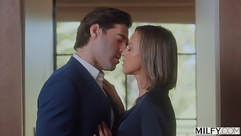 Serenity, A Naughty Milf, Engages In Sex With A Young Man While Her Husband Watches