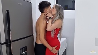 Mature Colombian Woman Seduces And Pleasures Her Stepson, Leaving His Rear Filled With Milk In A Homemade Video
